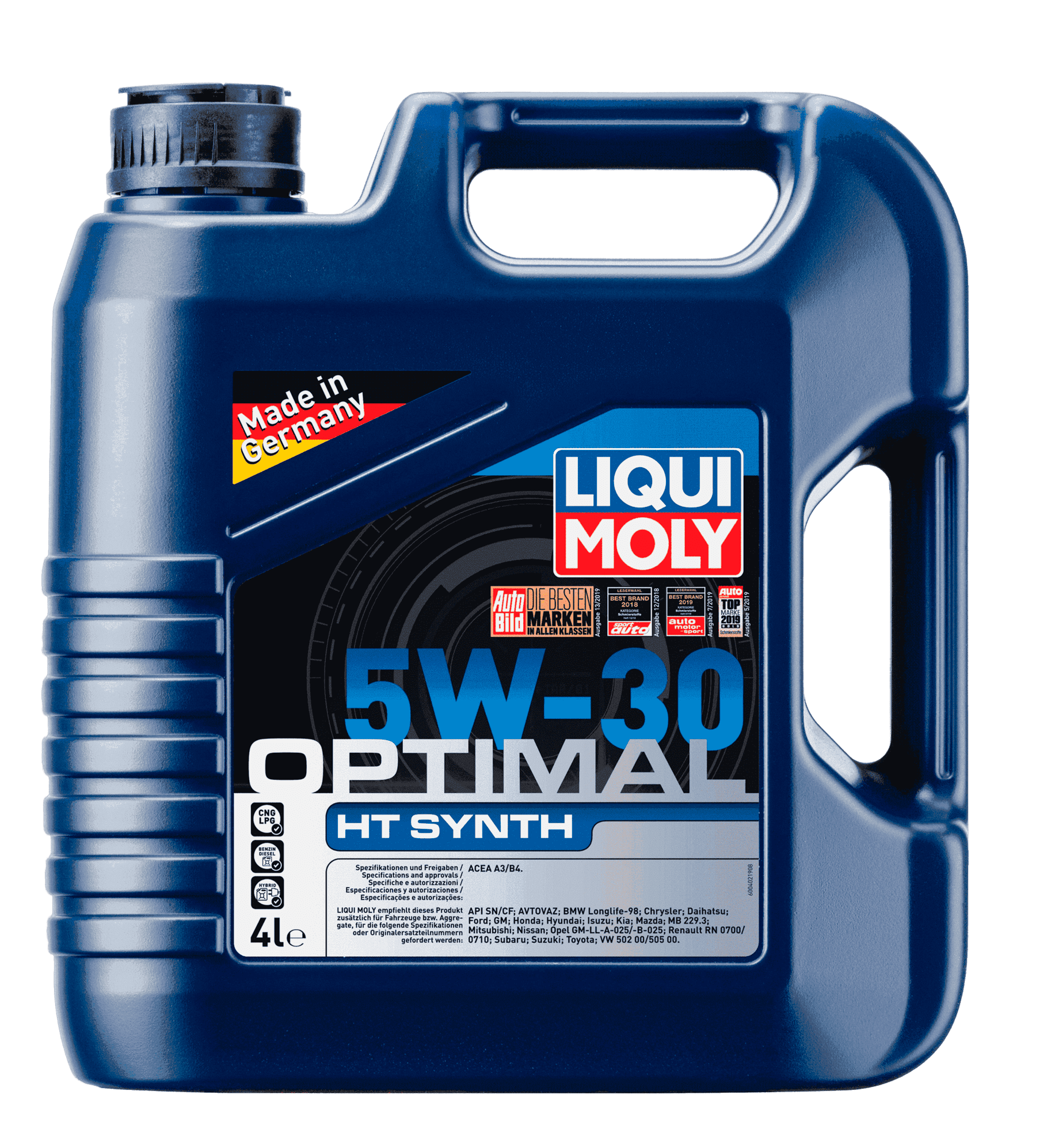 Моторное масло Liqui Moly Optimal HT Synth 5W-30, 4л (LiquiMoly: 39001)